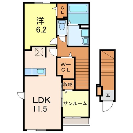 アンソレイユⅡの物件間取画像